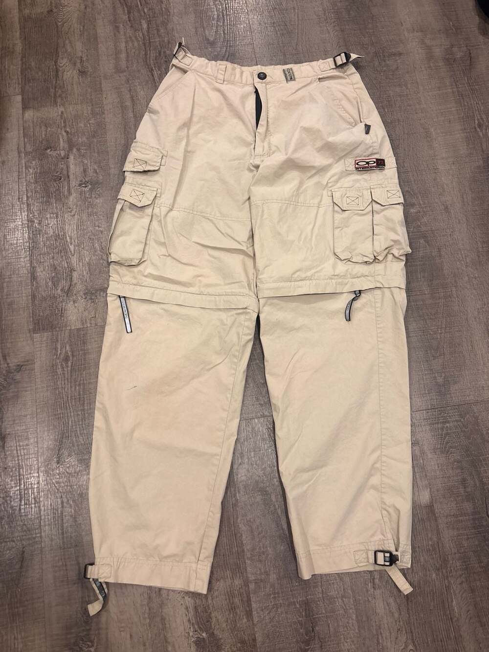 Ocean Pacific 72 Vintage Y2K Convertible Cargo Pants with Built-in Belt